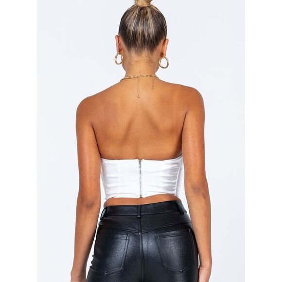 Princess Polly Irvine strapless stop - White size 2 NWOT - Picture 5 of 8